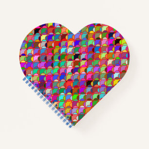 Colorful Heart Patroon Notitieboek