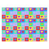 Colorful Heart Patroon Tafelkleed (Voorkant (Horizontaal))