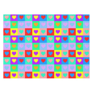 Colorful Heart Patroon Tafelkleed