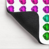Colorful Heart Pattern Heart Gemstenen Muismat (Hoek)