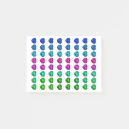 Colorful Heart Pattern Heart Gemstenen Post-it® Notes