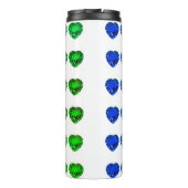 Colorful Heart Pattern Heart Gemstenen Thermosbeker (Achterkant)