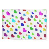 Colorful Heart Pattern Pillowcase Kussensloop (Achterkant)