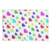 Colorful Heart Pattern Pillowcase Kussensloop (Voorkant)