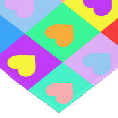 Colorful Heart Pattern Pop Art Korte Tafelloper (Hoek)