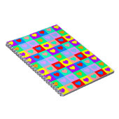 Colorful Heart Pattern Pop Art Notitieboek (Rechterzijde)