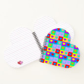 Colorful Heart Pattern Pop Art Notitieboek (Binnen)