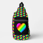 Colorful Heart Rainbow Love Bright Color Sling Bag (Voorkant)