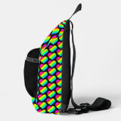 Colorful Heart Rainbow Love Bright Color Sling Bag (Rechts)
