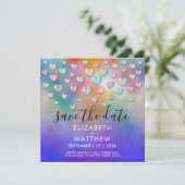 Colorful Heart Speckles Design Kaart (Staand voorkant)