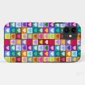 Colorful Heart Squares Case-Mate iPhone Case (Achterkant (horizontaal))