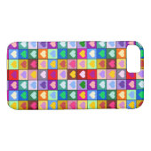 Colorful Heart Squares Case-Mate iPhone Case (Achterkant (Horizontaal))