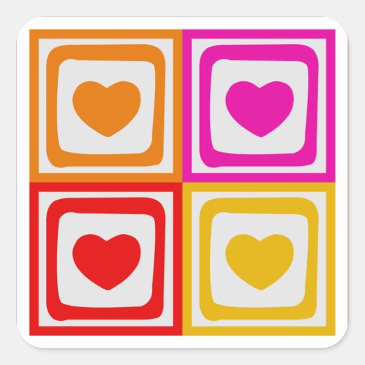 Colorful Heart Sticker (Voorkant)
