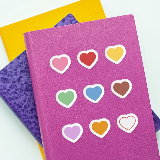 Colorful Heart Stickers set