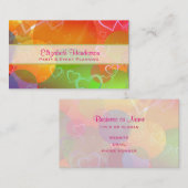 Colorful Hearts and Balloons Patroon Visitekaartje (Voorkant / Achterkant)