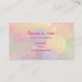 Colorful Hearts and Balloons Patroon Visitekaartje (Achterkant)