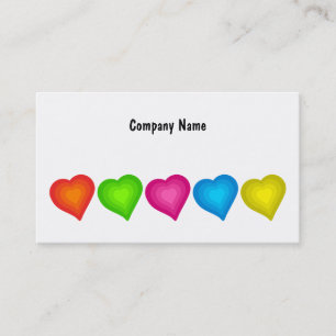 Colorful Hearts, bedrijfsnaam Visitekaartje