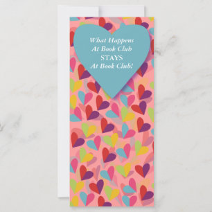 Colorful Hearts Book Club Marker