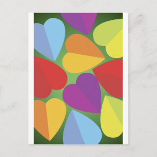 Colorful Hearts-Briefkaart Briefkaart
