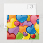 COLORFUL HEARTS COLLAGE BRIEFKAART (Voorkant / Achterkant)