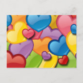 COLORFUL HEARTS COLLAGE BRIEFKAART (Voorkant)