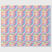 Colorful Hearts Design Cadeaupapier (Vlak)
