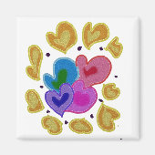 Colorful Hearts Design Magneet (Voorkant)
