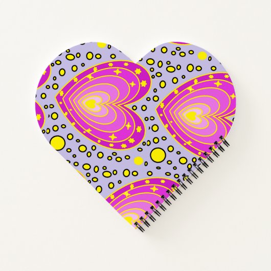 Colorful Hearts Design Notitieboek (Achterkant)