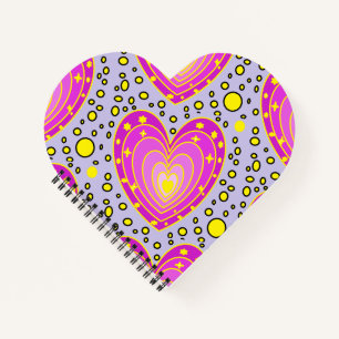Colorful Hearts Design Notitieboek