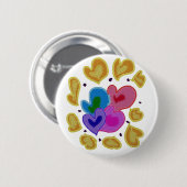 Colorful Hearts Design Ronde Button 5,7 Cm (Voorkant /achterkant)