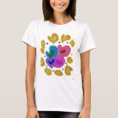Colorful Hearts Design T-shirt (Voorkant)