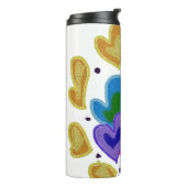 Colorful Hearts Design Thermosbeker (Gedraaid links)