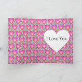 Colorful Hearts Design Valentijnsdag Feestdagen Kaart (Binnen)