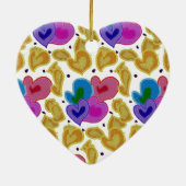 Colorful Hearts Design Valentijnsdag Keramisch Ornament (Achterkant)