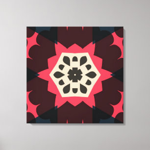 Colorful Hearts Design Wrapped Canvas Afdruk
