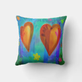 Colorful Hearts for Moederdag Kussen (Achterkant)