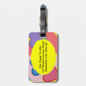 Colorful Hearts gelaagde persoonlijke Bagagelabels (Achterkant verticaal)