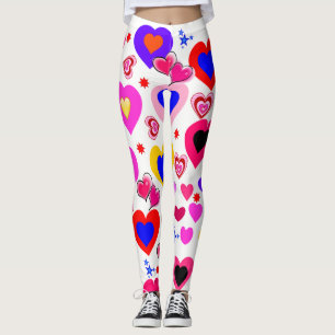 Colorful Hearts-Leggings Leggings