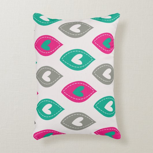 Colorful Hearts Patroon Accent Kussen (Voorkant(Verticaal))