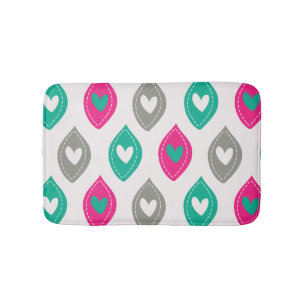 Colorful Hearts Patroon Badmat