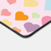 Colorful Hearts Patroon Bureaumat (Hoek)