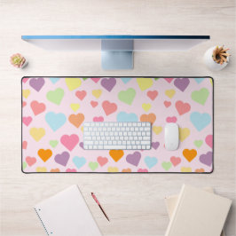 Colorful Hearts Patroon Bureaumat