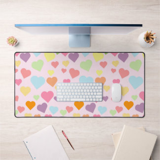 Colorful Hearts Patroon Bureaumat