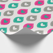 Colorful Hearts Patroon Cadeaupapier (Hoek)
