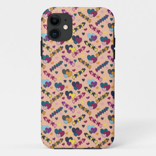 Colorful Hearts Patroon Case-Mate iPhone Case (Achterkant)