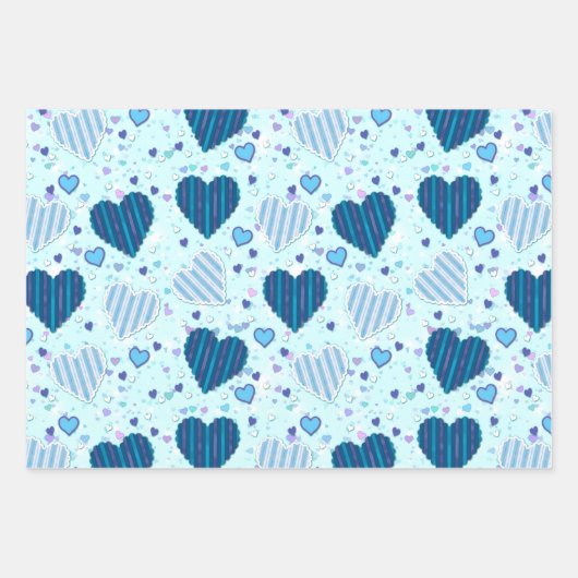 Colorful Hearts Patroon Inpakpapier Vel (Voorkant)