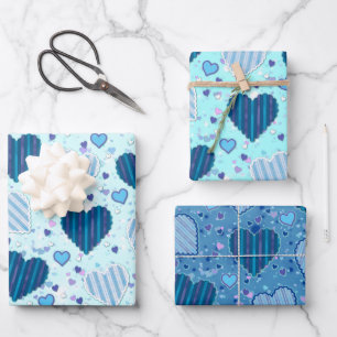 Colorful Hearts Patroon Inpakpapier Vel