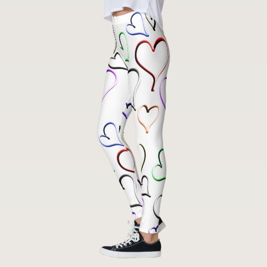 Colorful Hearts Patroon Leggings (Links)