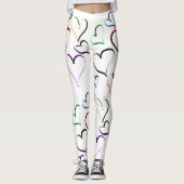 Colorful Hearts Patroon Leggings (Voorkant)