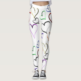 Colorful Hearts Patroon Leggings